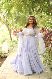 Lavender Noor Lehenga Set