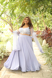 Lavender Noor Lehenga Set