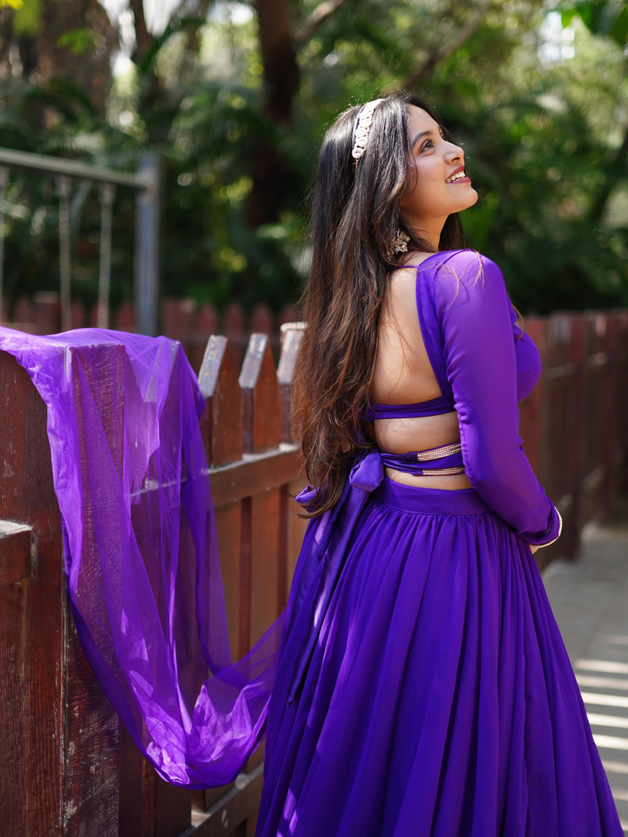 Purple Lightning Lehenga Set
