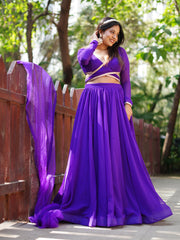 Purple Lightning Lehenga Set