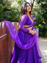 Purple Lightning Lehenga Set