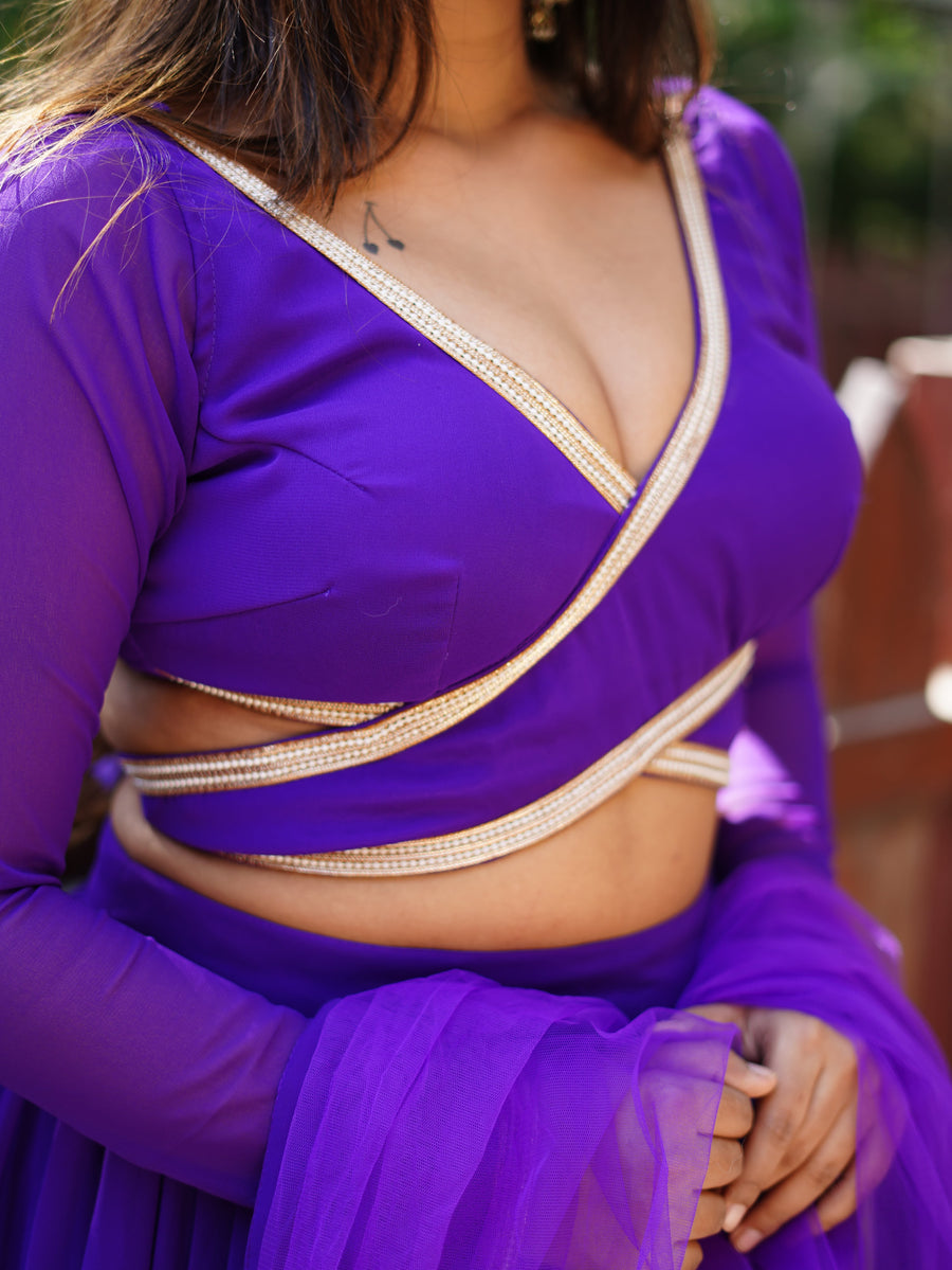 Purple Lightning Lehenga Set