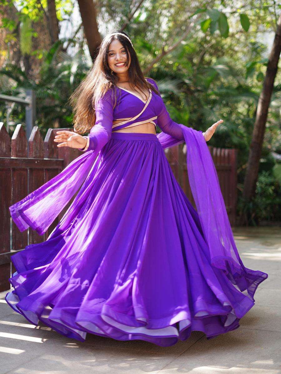 Purple Lightning Lehenga Set