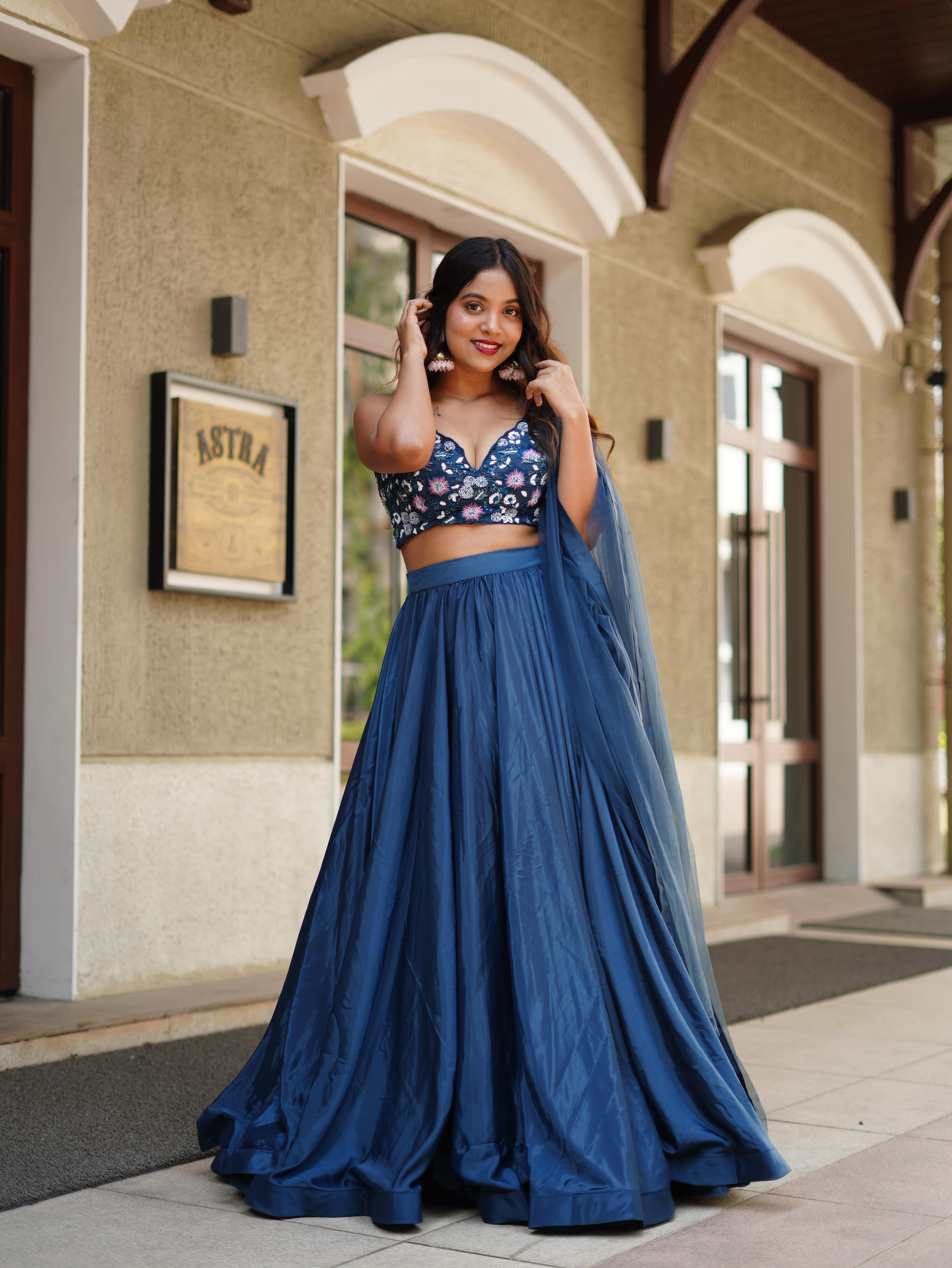Blue Lotus Lehenga Set