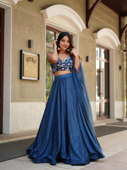 Blue Lotus Lehenga Set