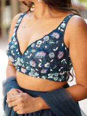 Blue Lotus Lehenga Set