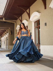 Blue Lotus Lehenga Set