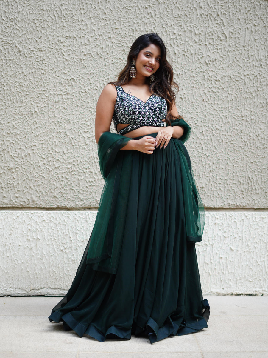 Emerald Lehenga Set