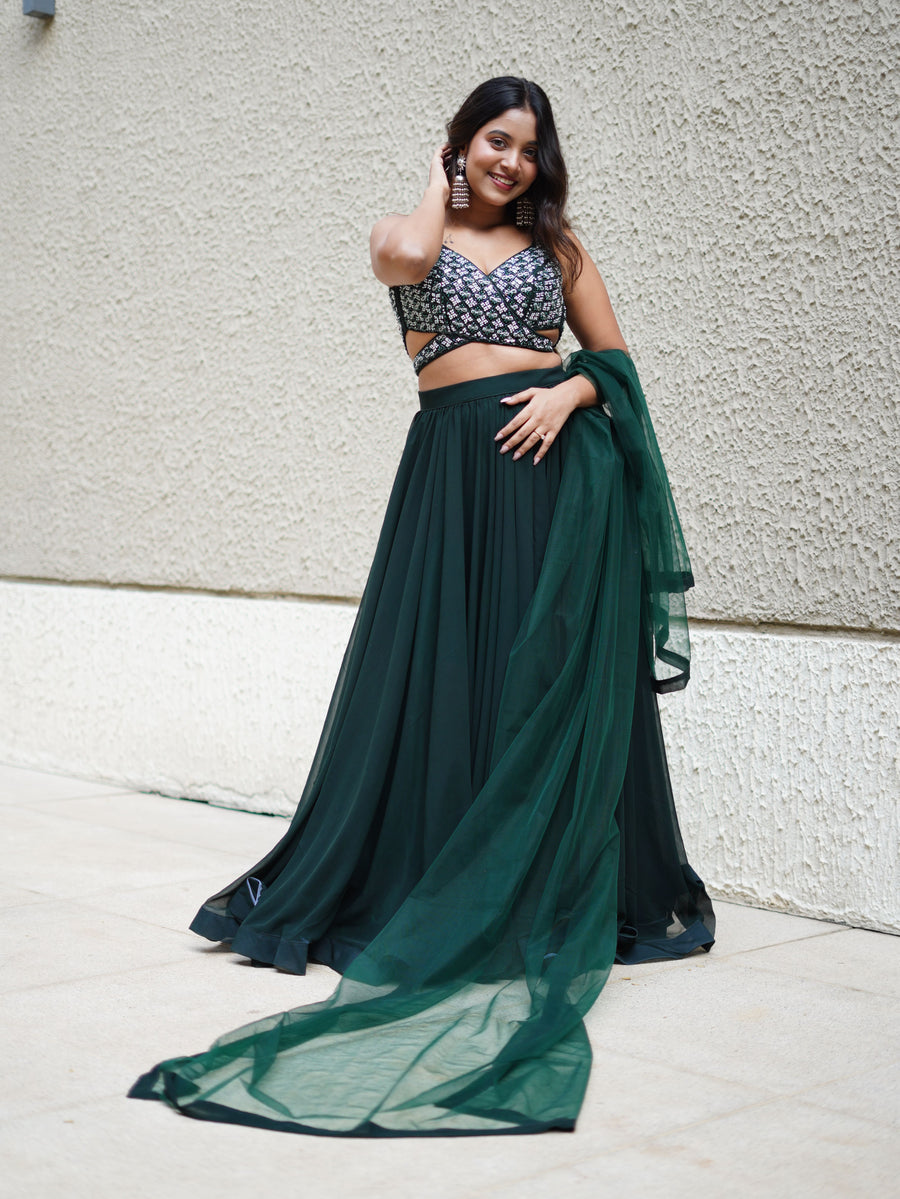 Emerald Lehenga Set