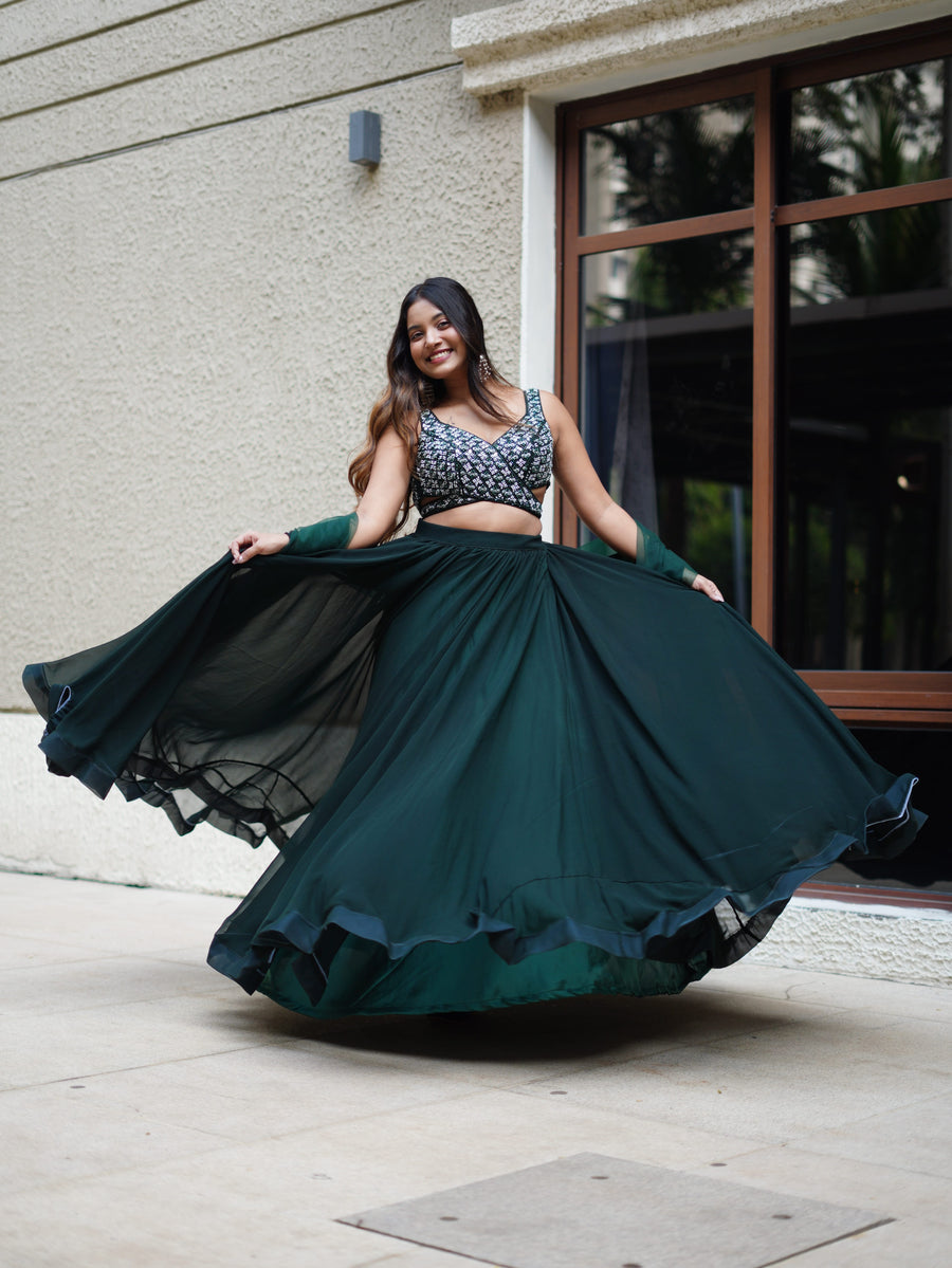 Emerald Lehenga Set