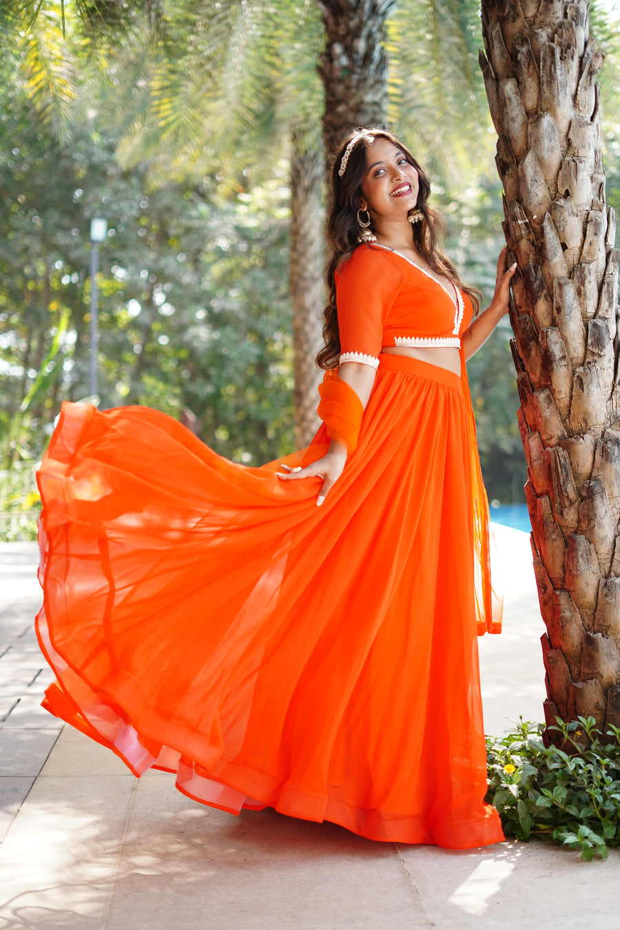 Kesariya Lehenga Set