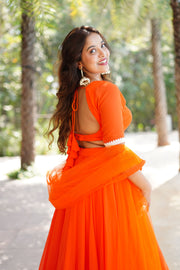 Kesariya Lehenga Set