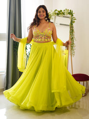 Chartreuse Lehenga Set