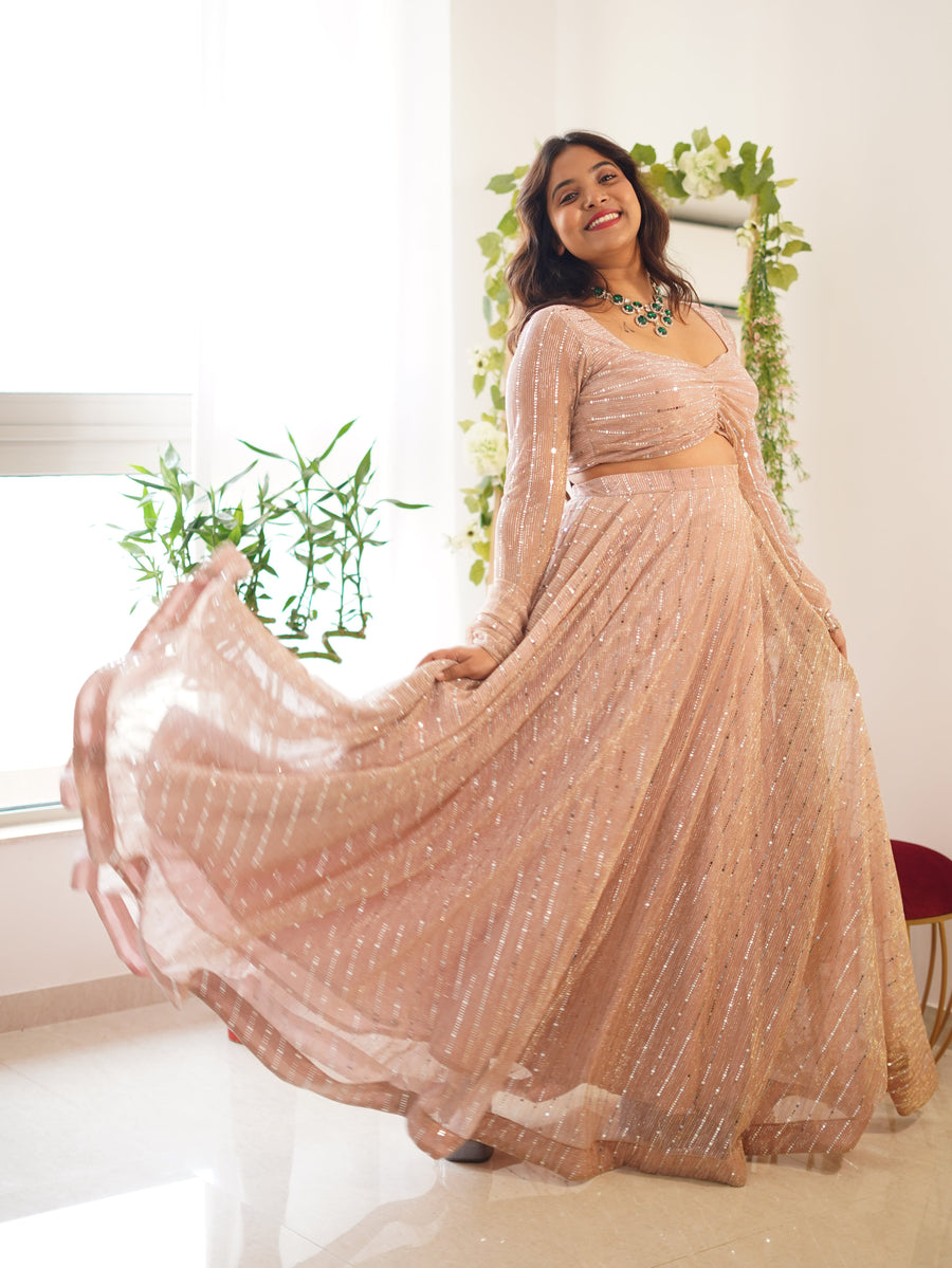 Champagne Charm Lehenga Set