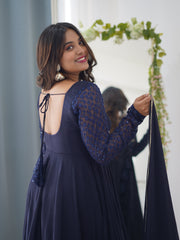 Navy Blue Anarkali