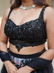 Black Onyx Lehenga Set