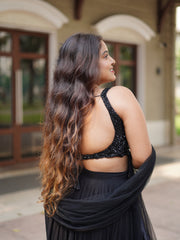 Black Onyx Lehenga Set