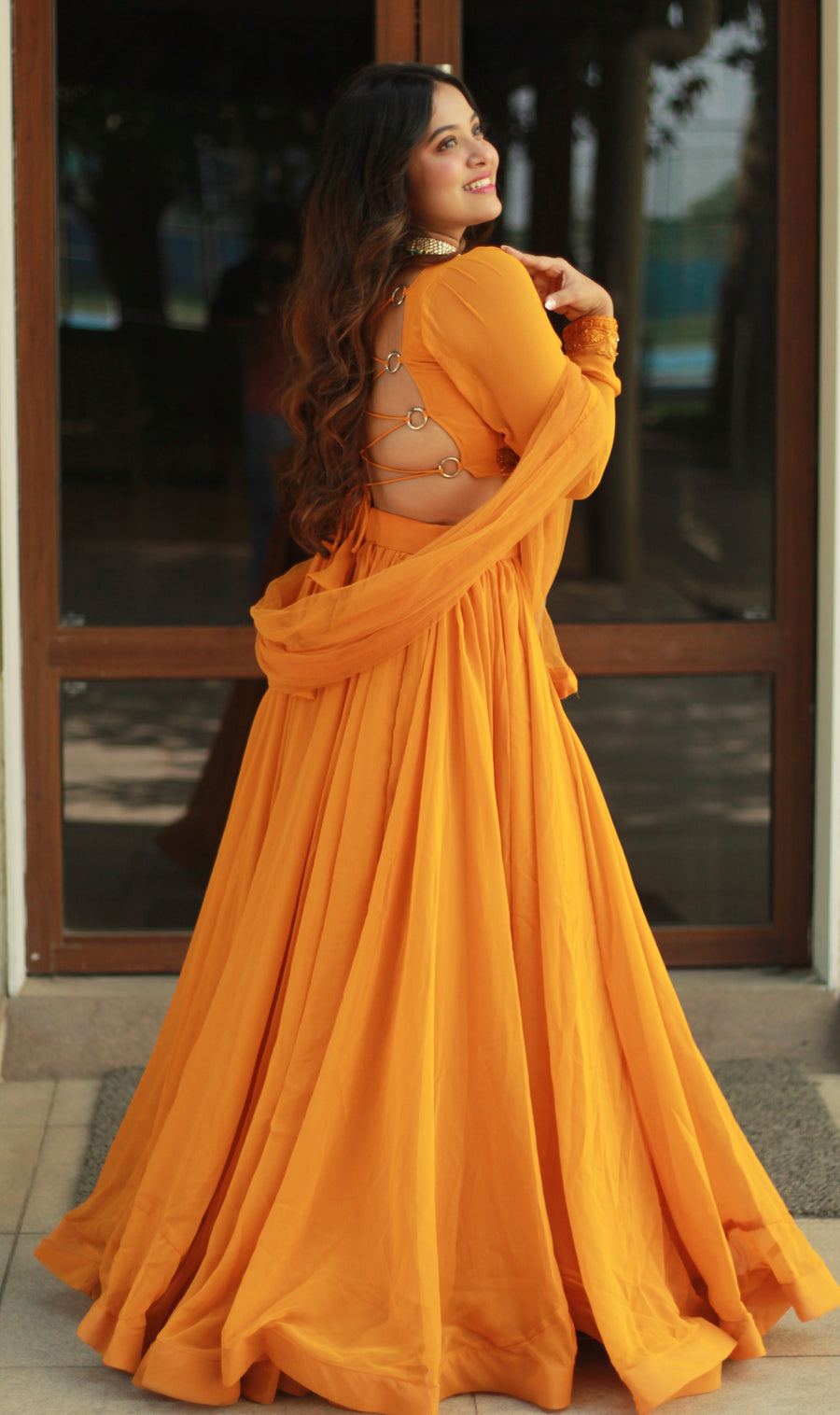 Marigold Lehenga Set