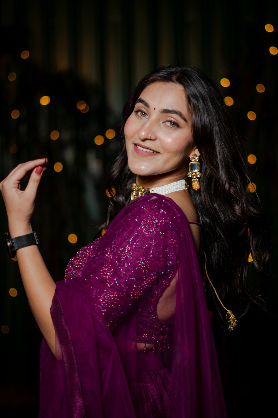 Wine Whisper Lehenga Set