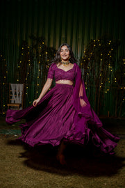 Wine Whisper Lehenga Set