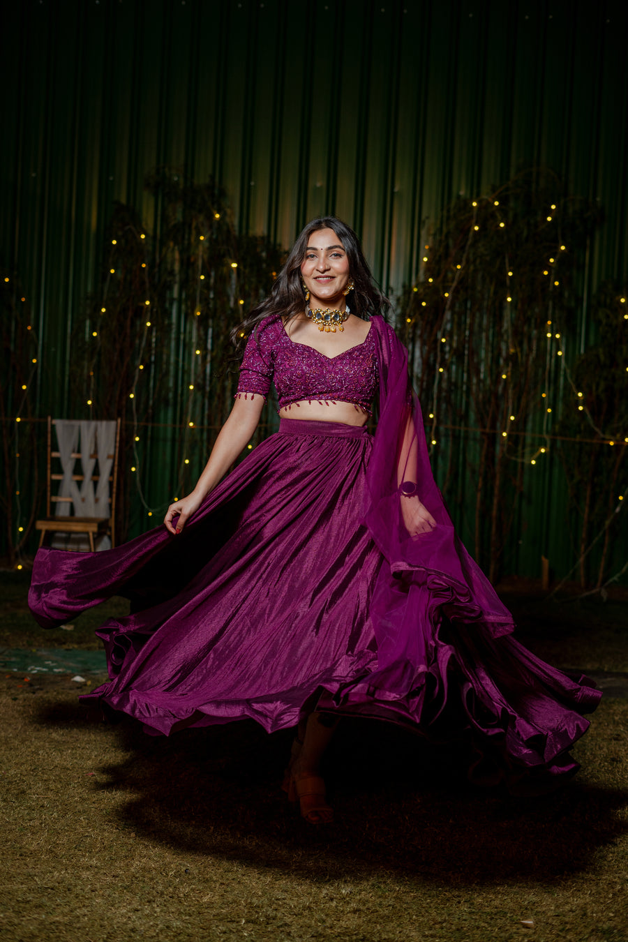 Wine Whisper Lehenga Set