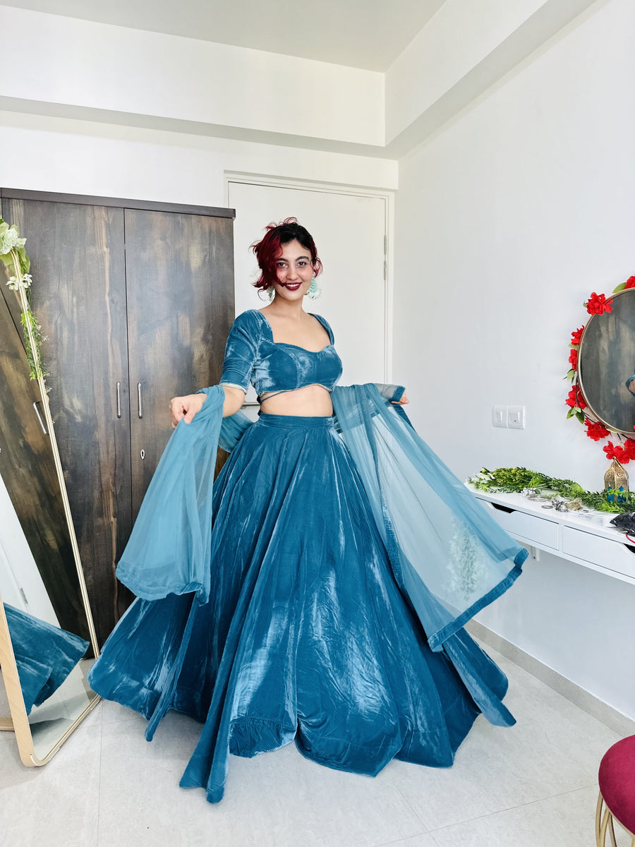 Teal Temptation Lehenga Set
