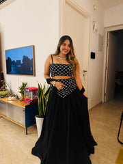 Dark Enchantment Lehenga Set