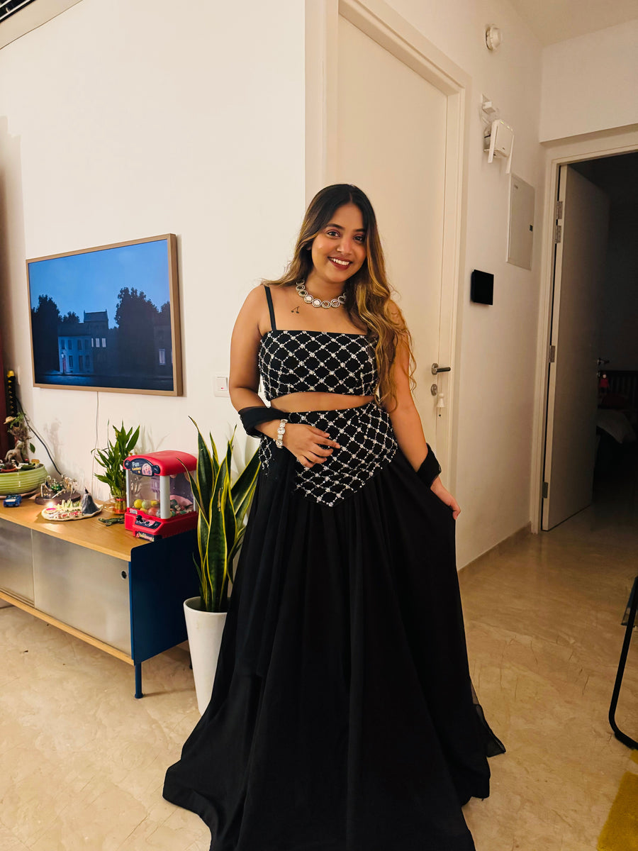 Dark Enchantment Lehenga Set