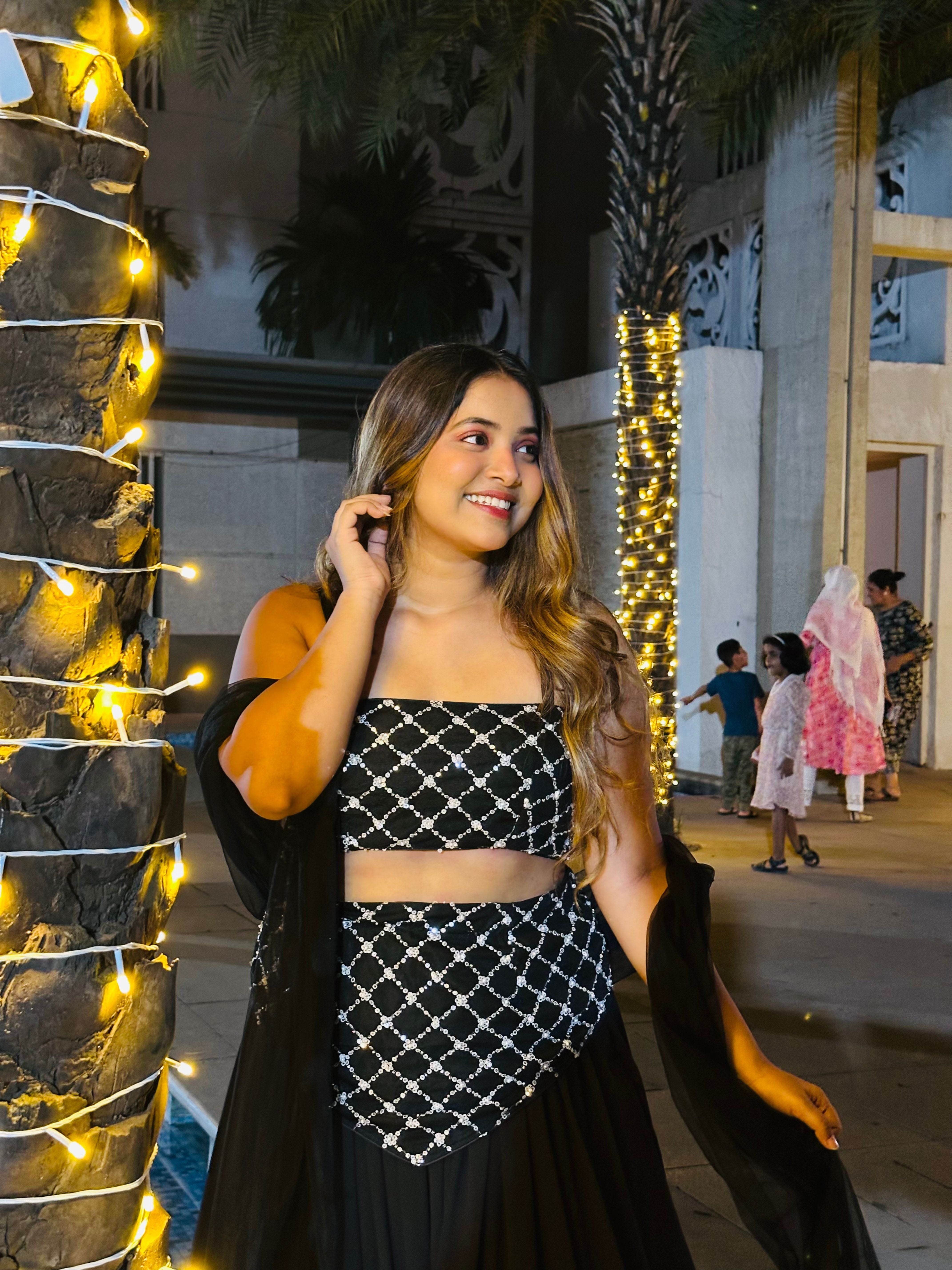 Dark Enchantment Lehenga Set