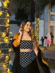 Dark Enchantment Lehenga Set